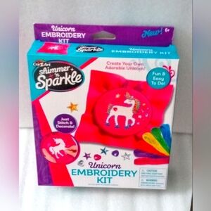 Cra-Z-Art Shimmer & Sparkle Unicorn Embroidery Kit for Ages 6+